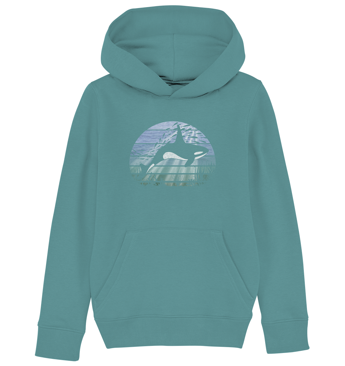 Retro Tiefsee Schwertwal Orca - Kids Organic Hoodie