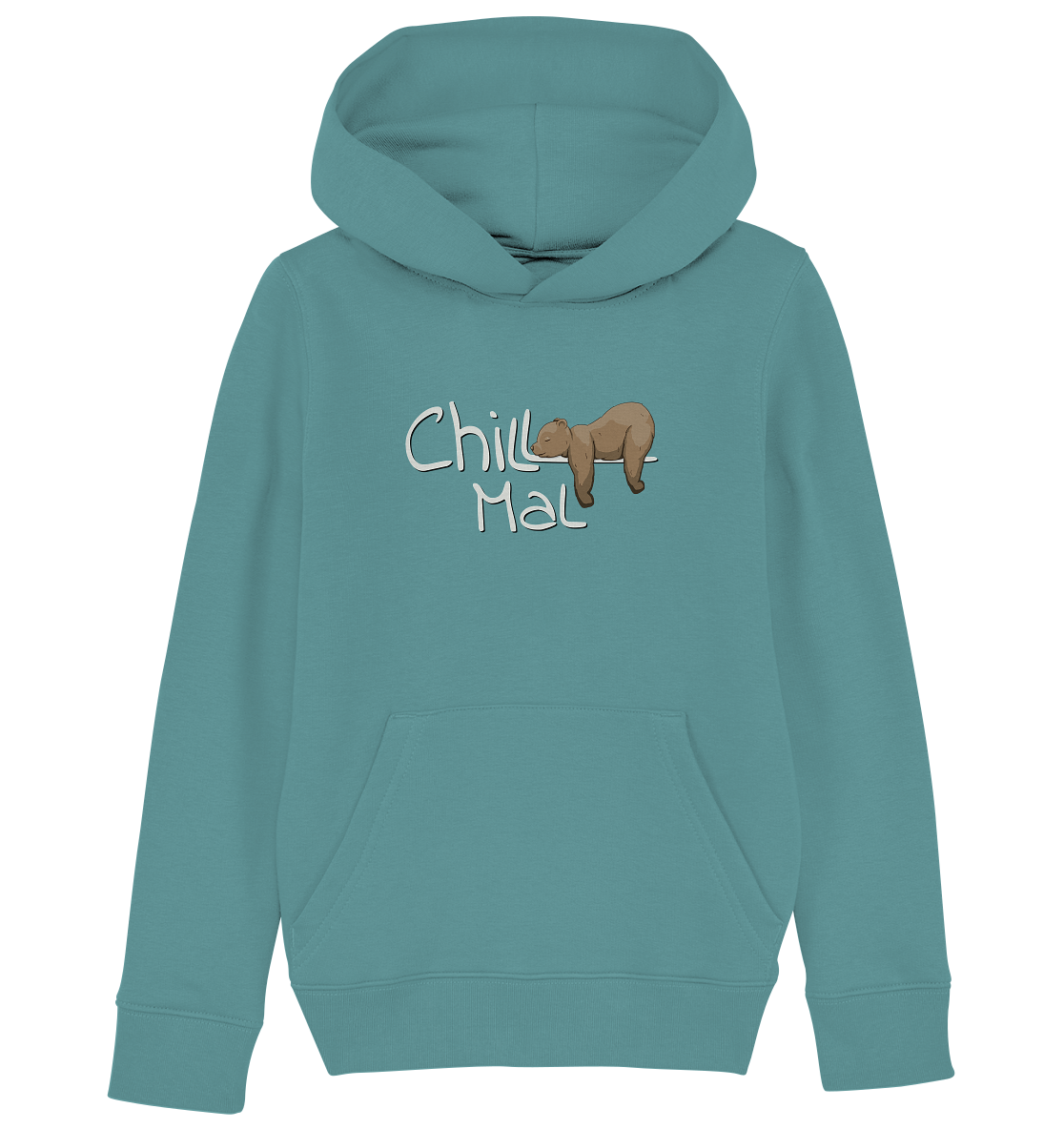 Chill Mal schläfriger Braunbär - Kids Organic Hoodie