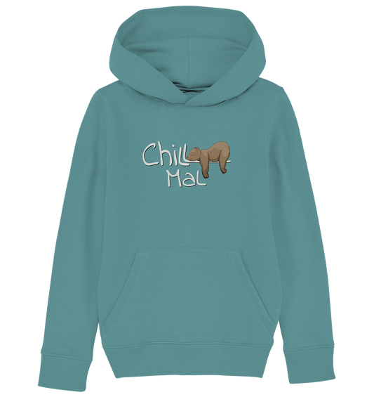Chill Mal schläfriger Braunbär - Kids Organic Hoodie