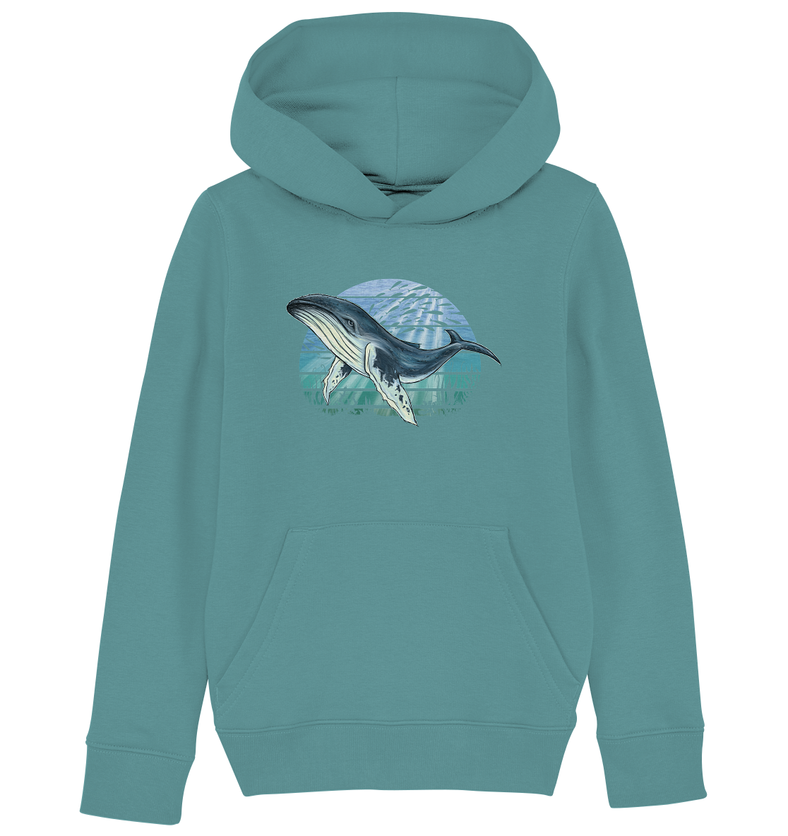 Retro Unterwasser Buckelwal - Kids Organic Hoodie