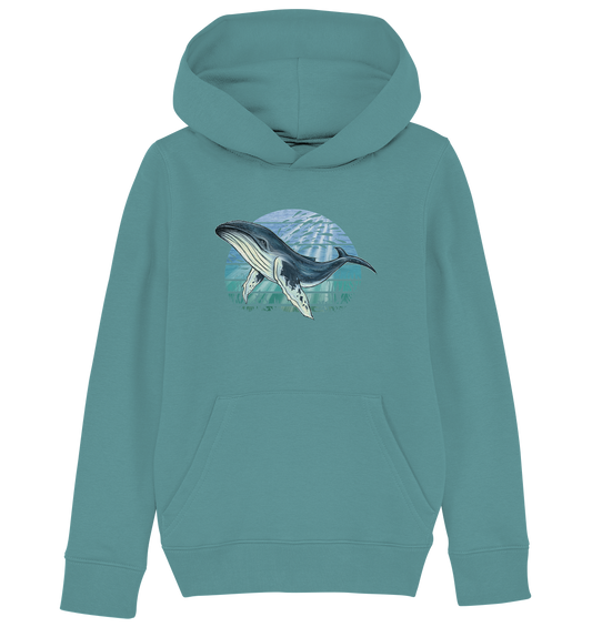 Retro Unterwasser Buckelwal - Kids Organic Hoodie