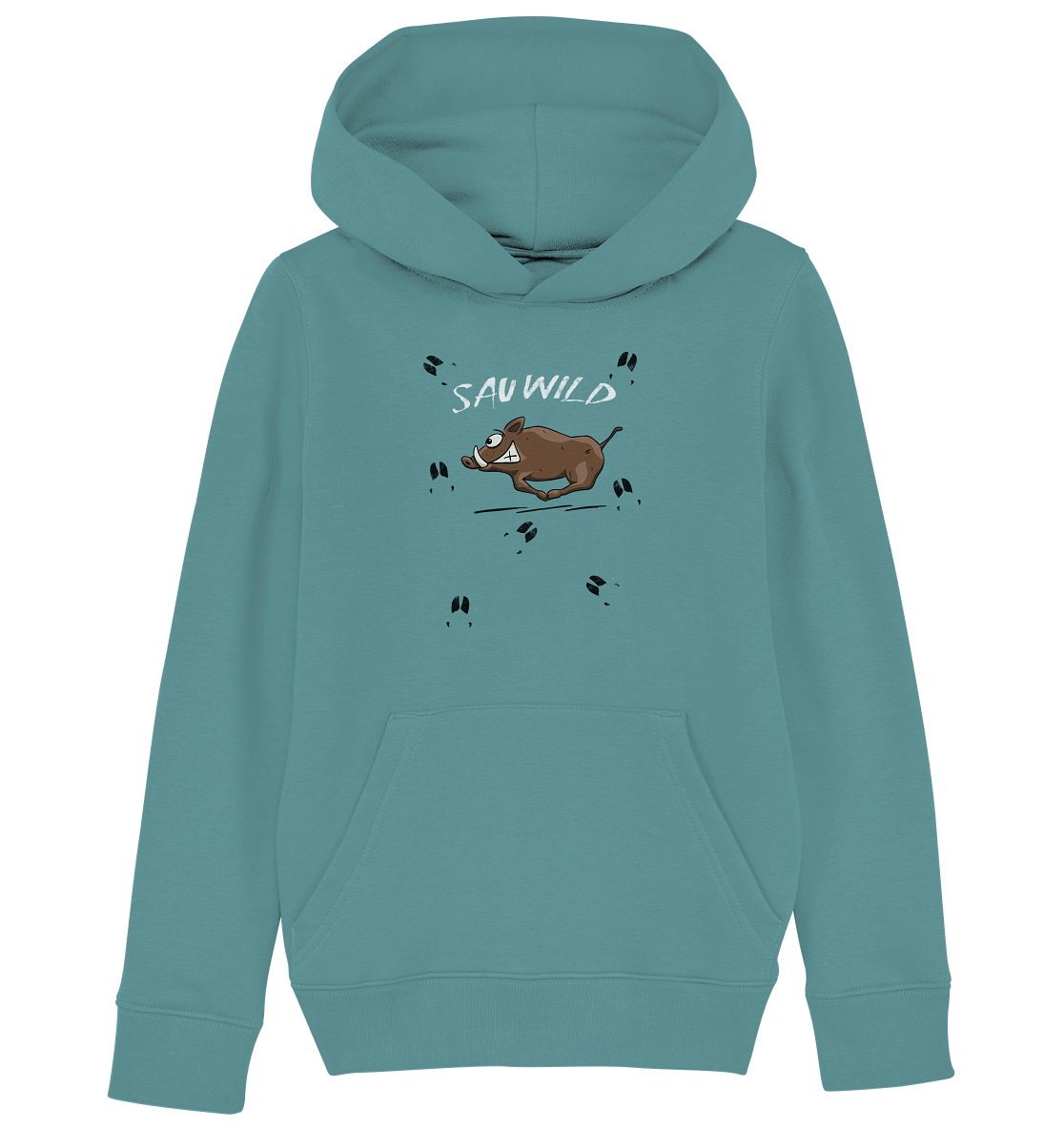 Sauwild wilde Sau | Wildschwein Keiler - Kids Organic Hoodie
