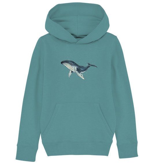 Tiefsee Ozean-Riese Buckelwal - Kids Organic Hoodie