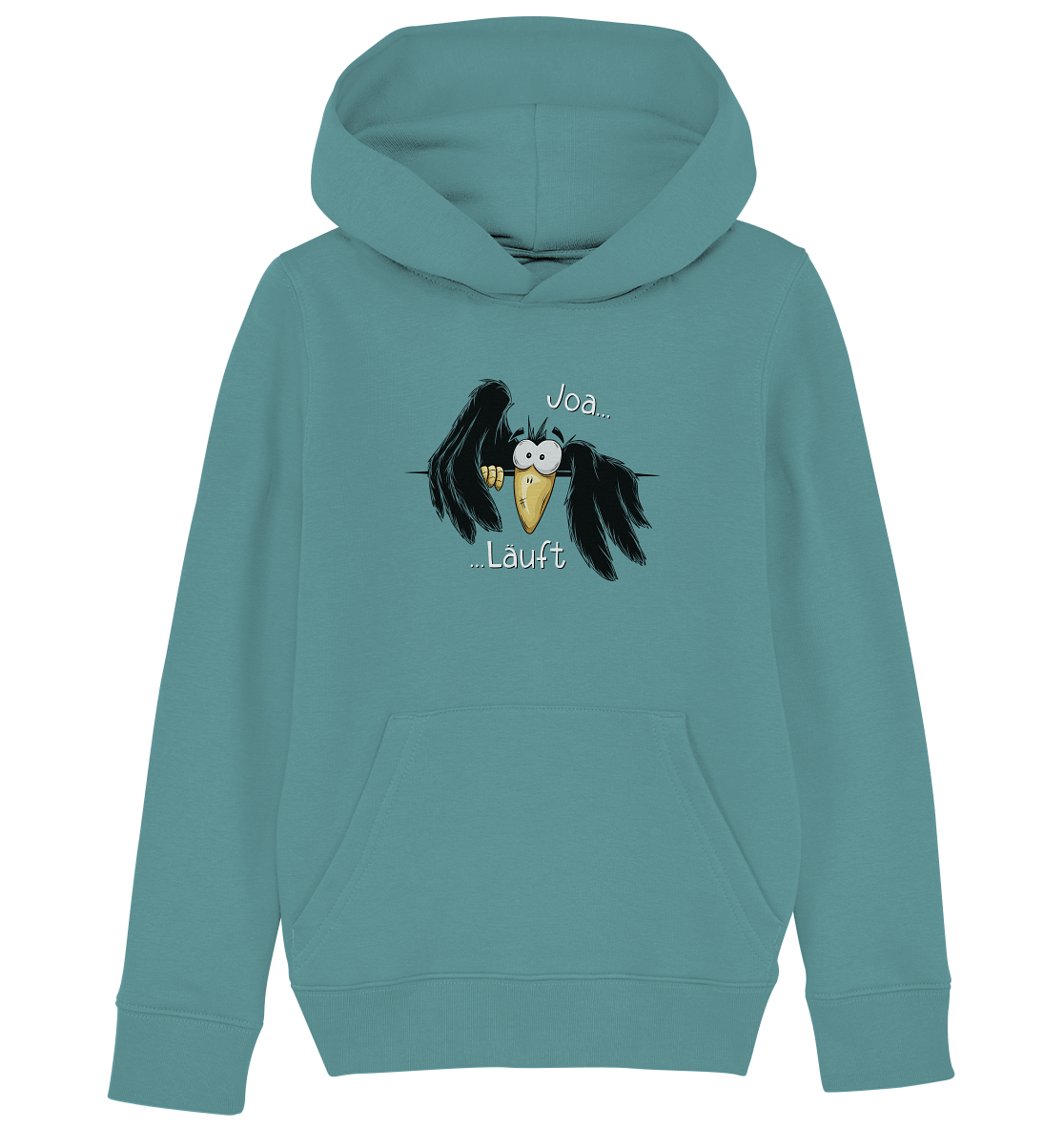 Joa Läuft Krähe gechillter Rabe - Kids Organic Hoodie