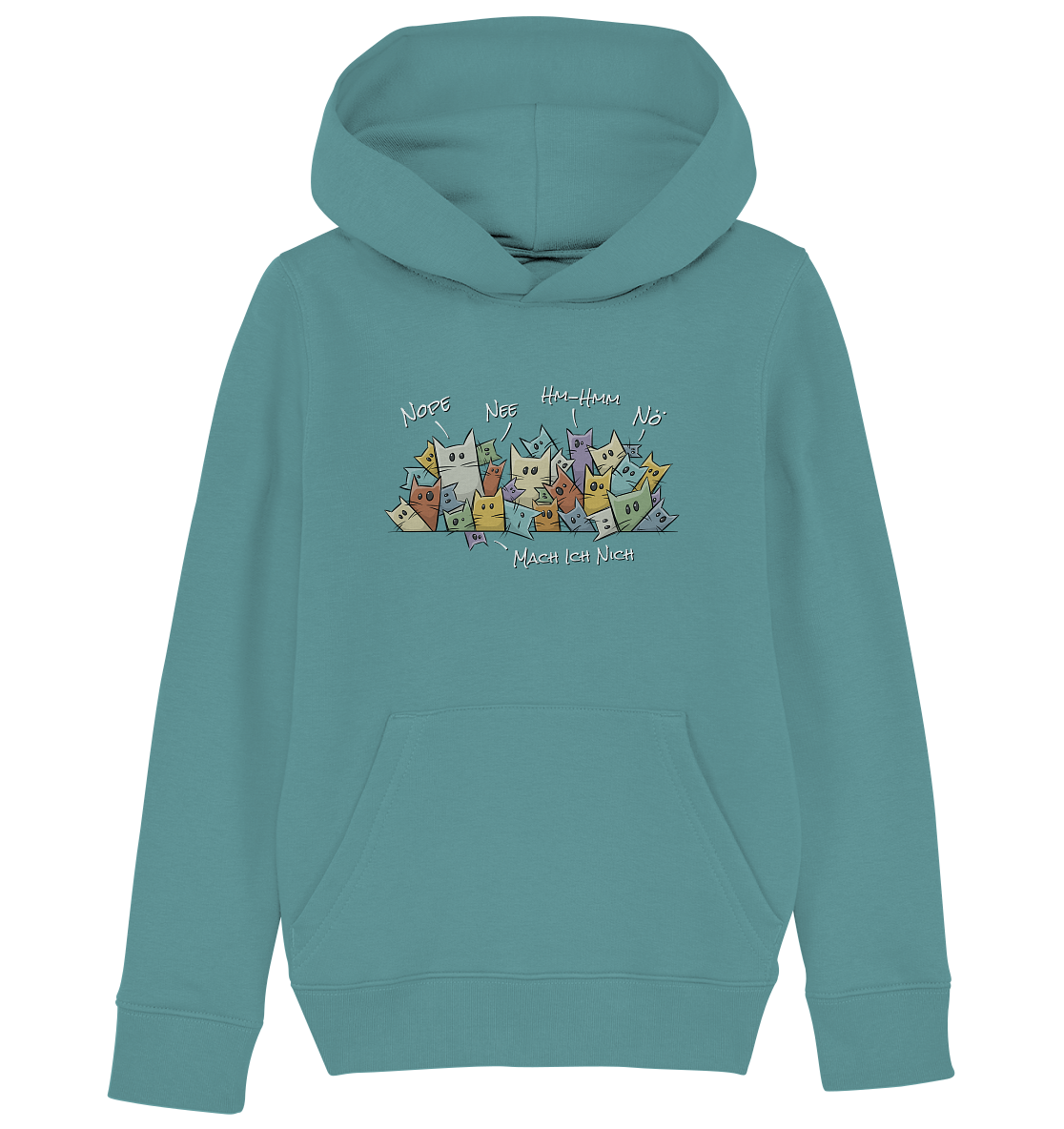 Nope, Nee, Nö Katzen - Kids Organic Hoodie
