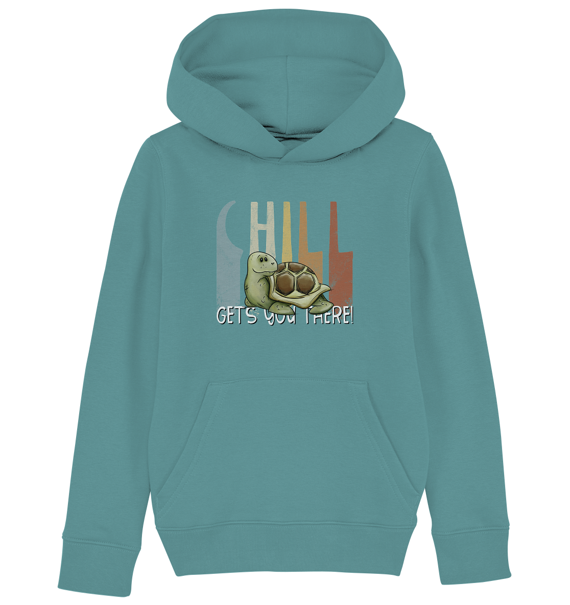 Gechillt gemütliche Schildkröte - Kids Organic Hoodie