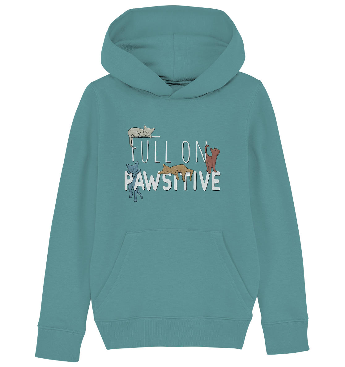 Full On Pawsitive! Gechillte Katzen - Kids Organic Hoodie