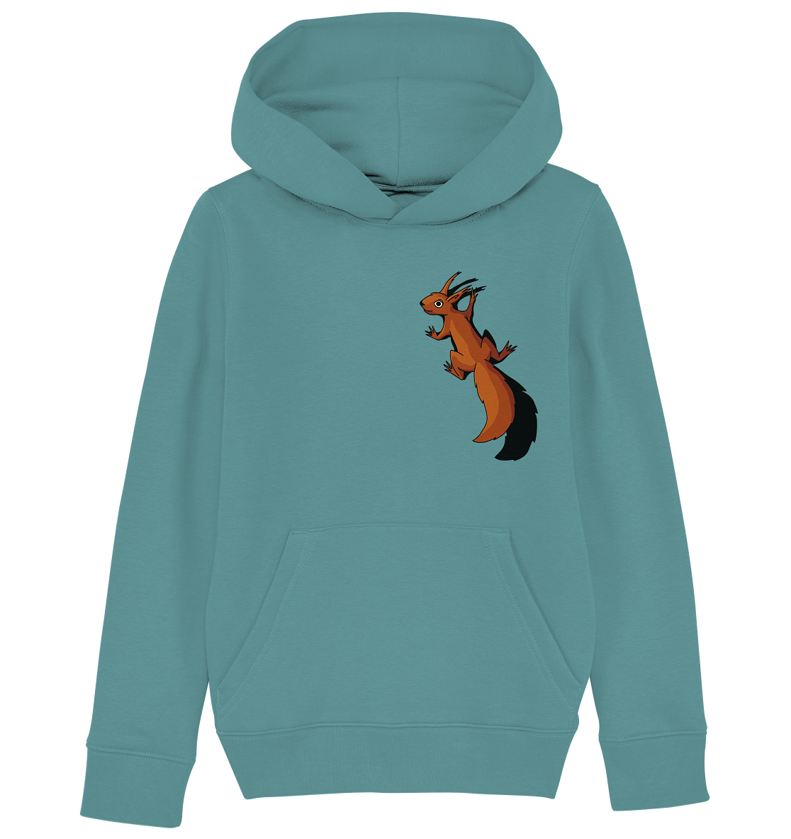 Süßes Eichhörnchen klettert - Kids Organic Hoodie