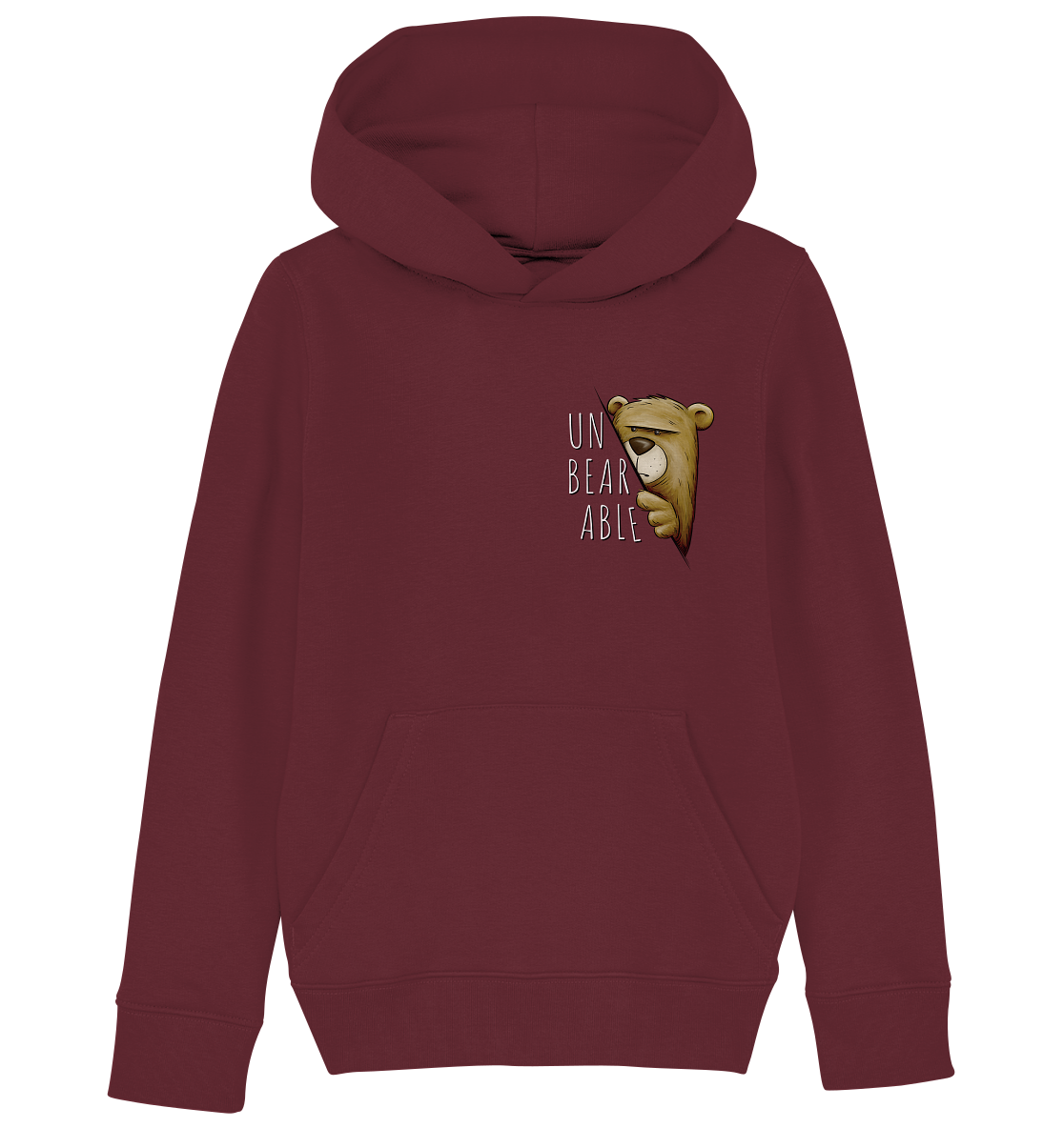 Unbearable – Unerträglich Bär - Kids Organic Hoodie