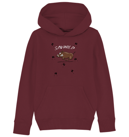 Sauwild wilde Sau | Wildschwein Keiler - Kids Organic Hoodie