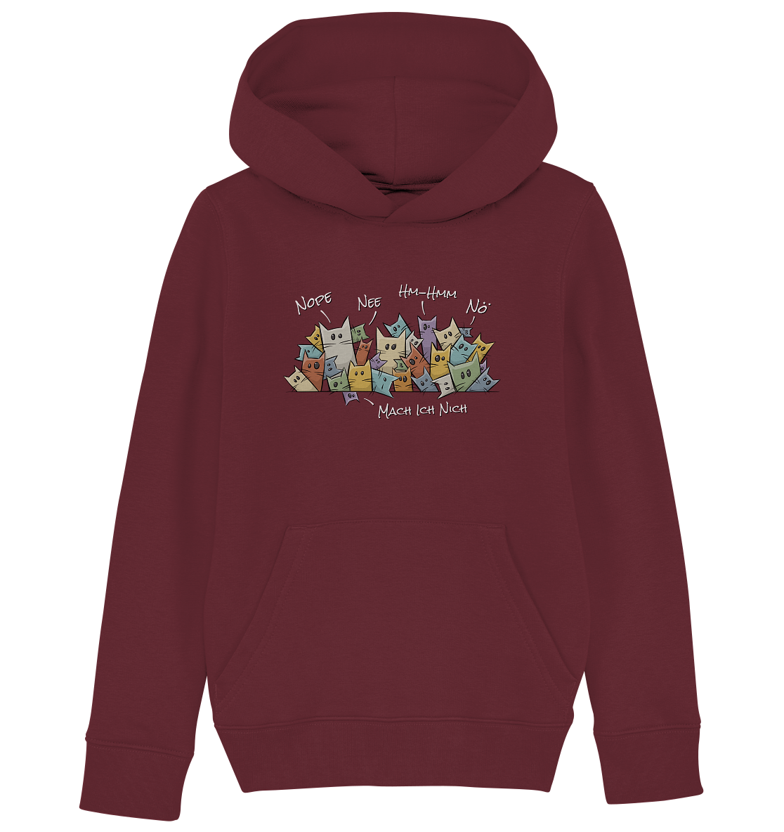 Nope, Nee, Nö Katzen - Kids Organic Hoodie