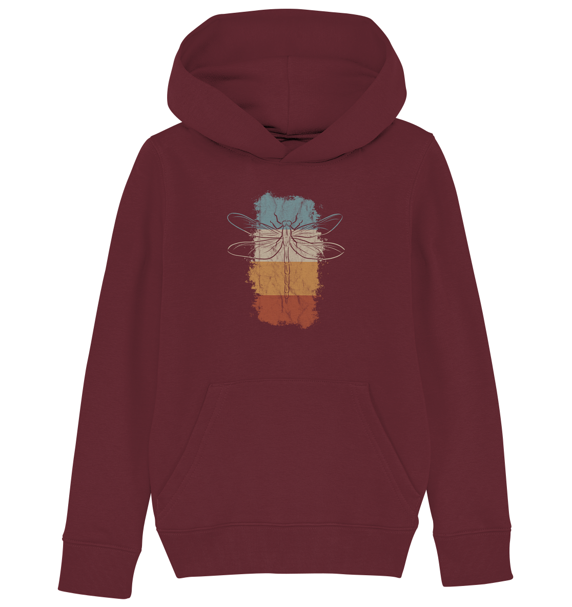 Retro Kunst Libelle | Vintage Dragonfly - Kids Organic Hoodie