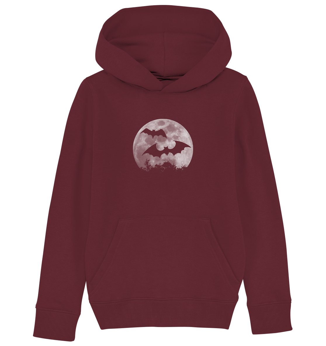 Fledermaus Silhouetten bei Vollmond - Kids Organic Hoodie