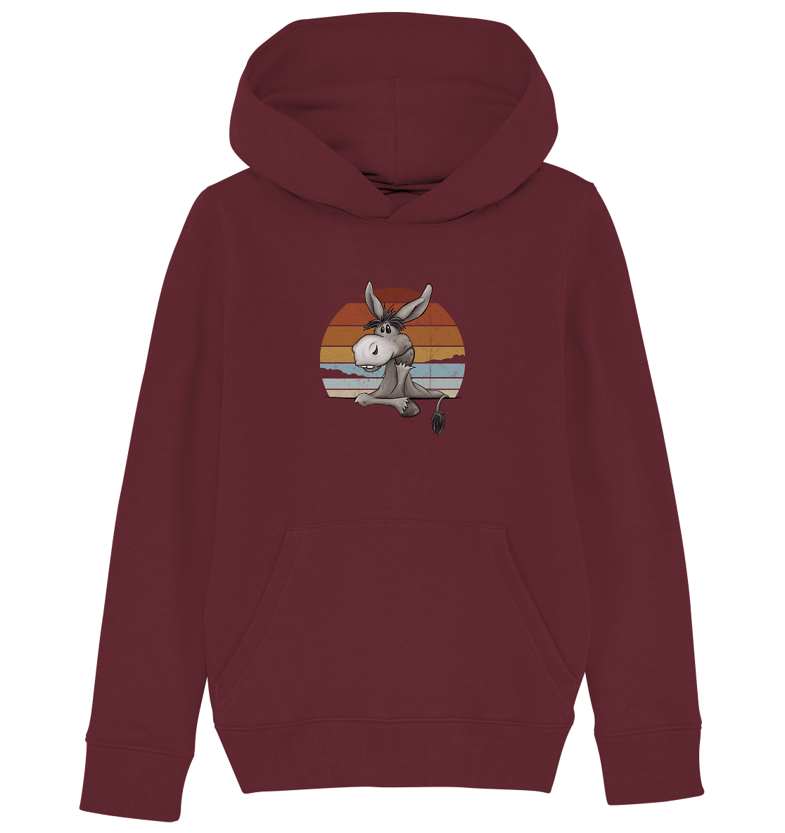 Lässiges Maultier Retro Esel - Kids Organic Hoodie