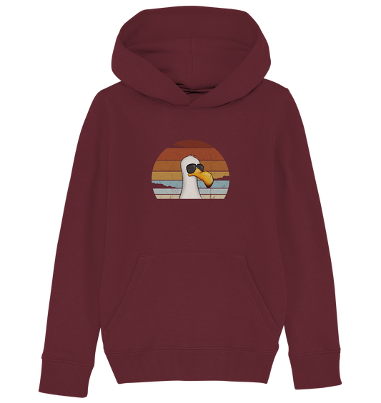 Cool lässige Retro Möwe - Kids Organic Hoodie