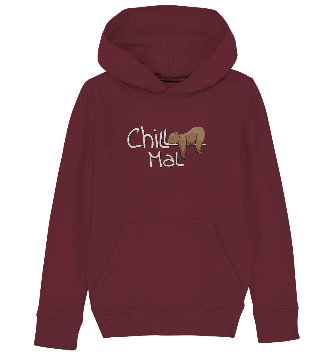 Chill Mal schläfriger Braunbär - Kids Organic Hoodie