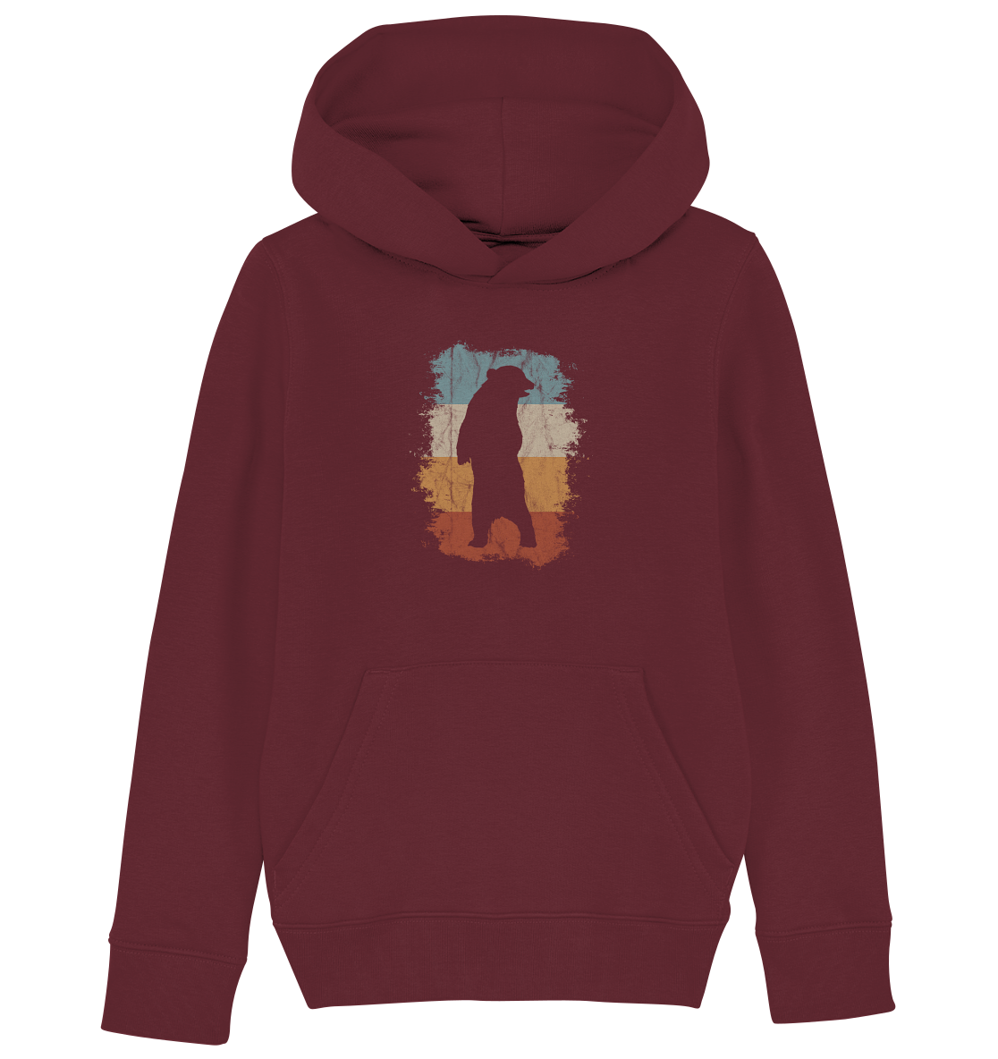 Retro Bären-Silhouette - Kids Organic Hoodie