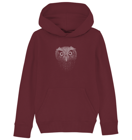 Eule Kritzelkunst Illustration - Kids Organic Hoodie