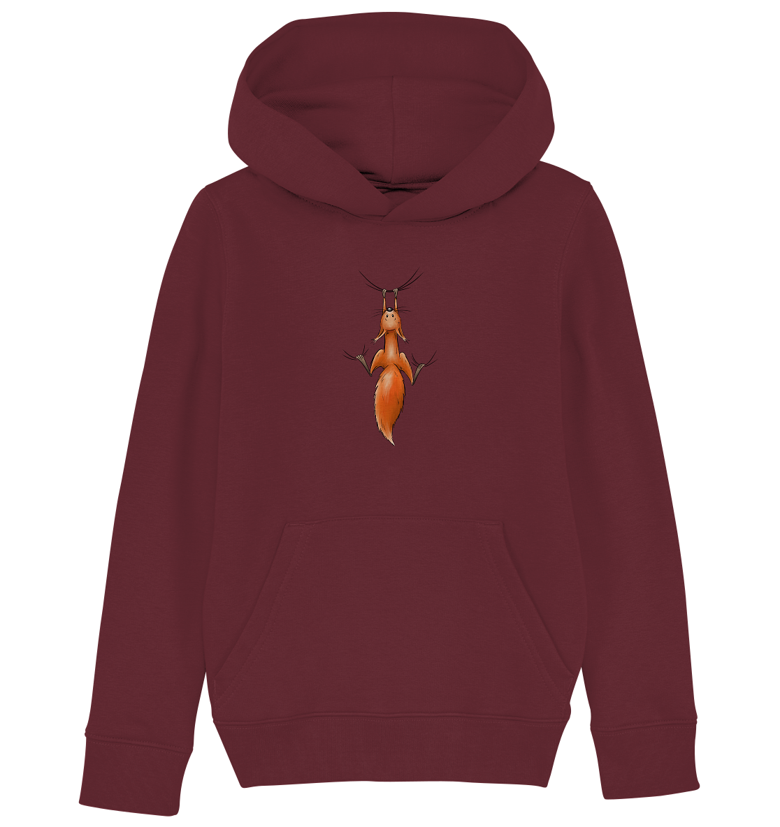 Rotes Eichhörnchen hängt ab - Kids Organic Hoodie