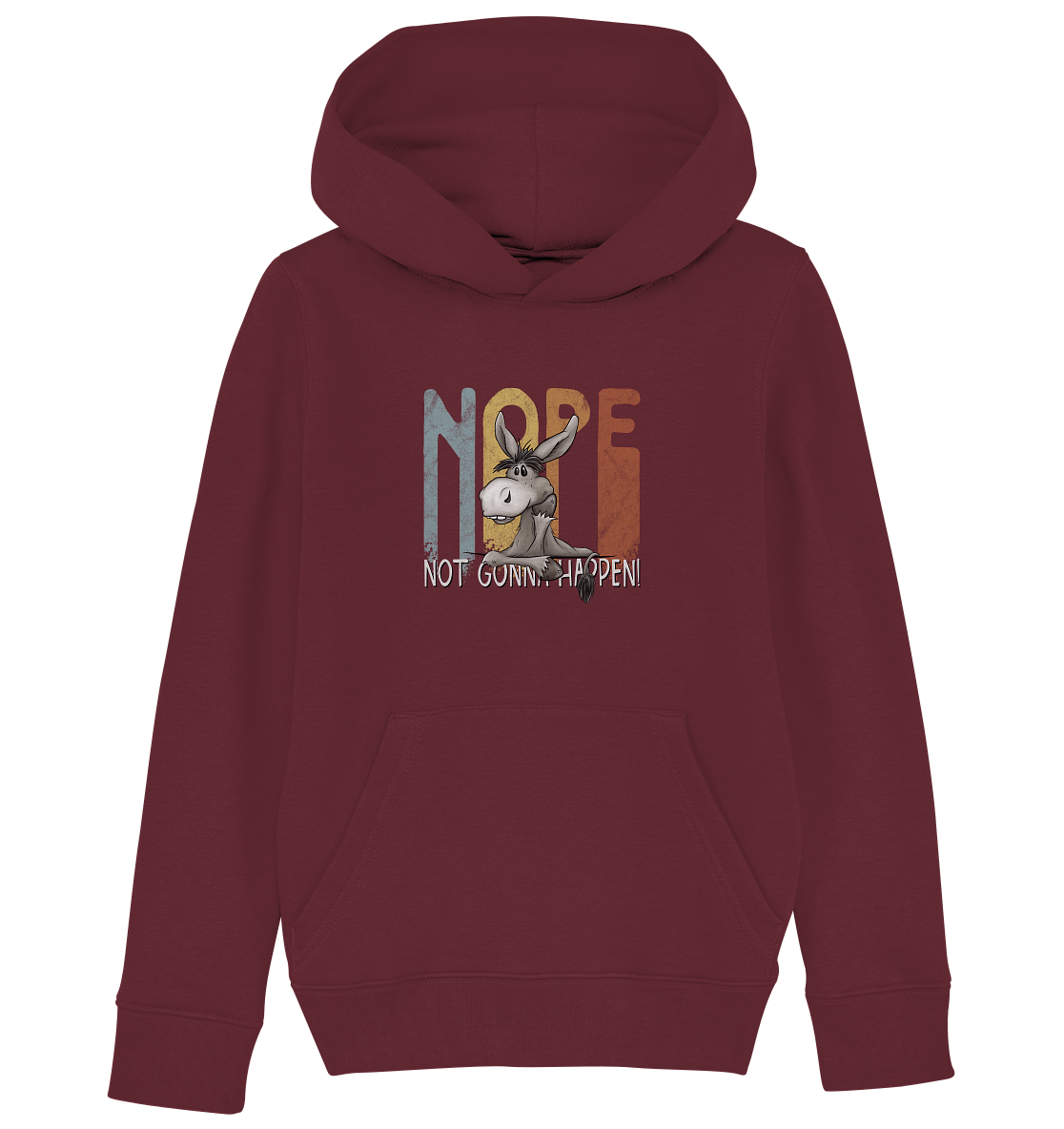 Nope | bockiger Esel - Kids Organic Hoodie