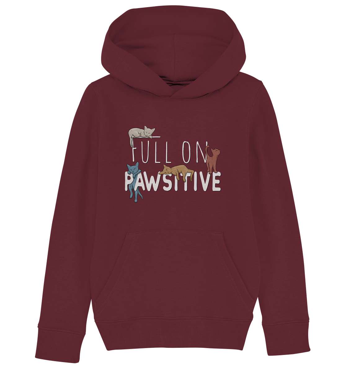 Full On Pawsitive! Gechillte Katzen - Kids Organic Hoodie