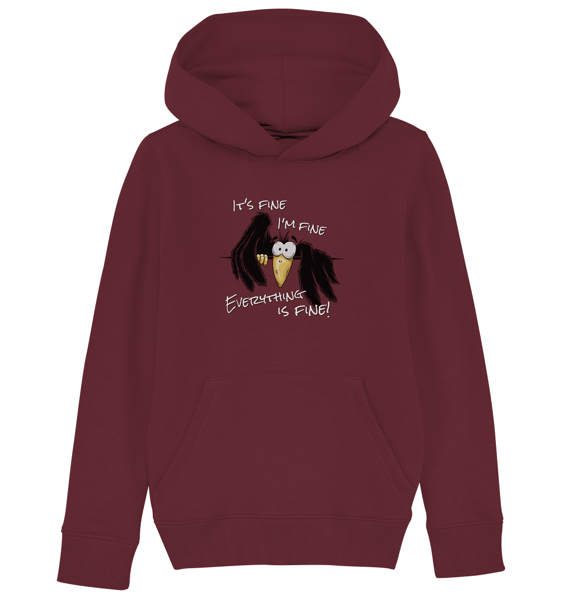 I’m Fine Rabe | Alles Gut Krähe - Kids Organic Hoodie