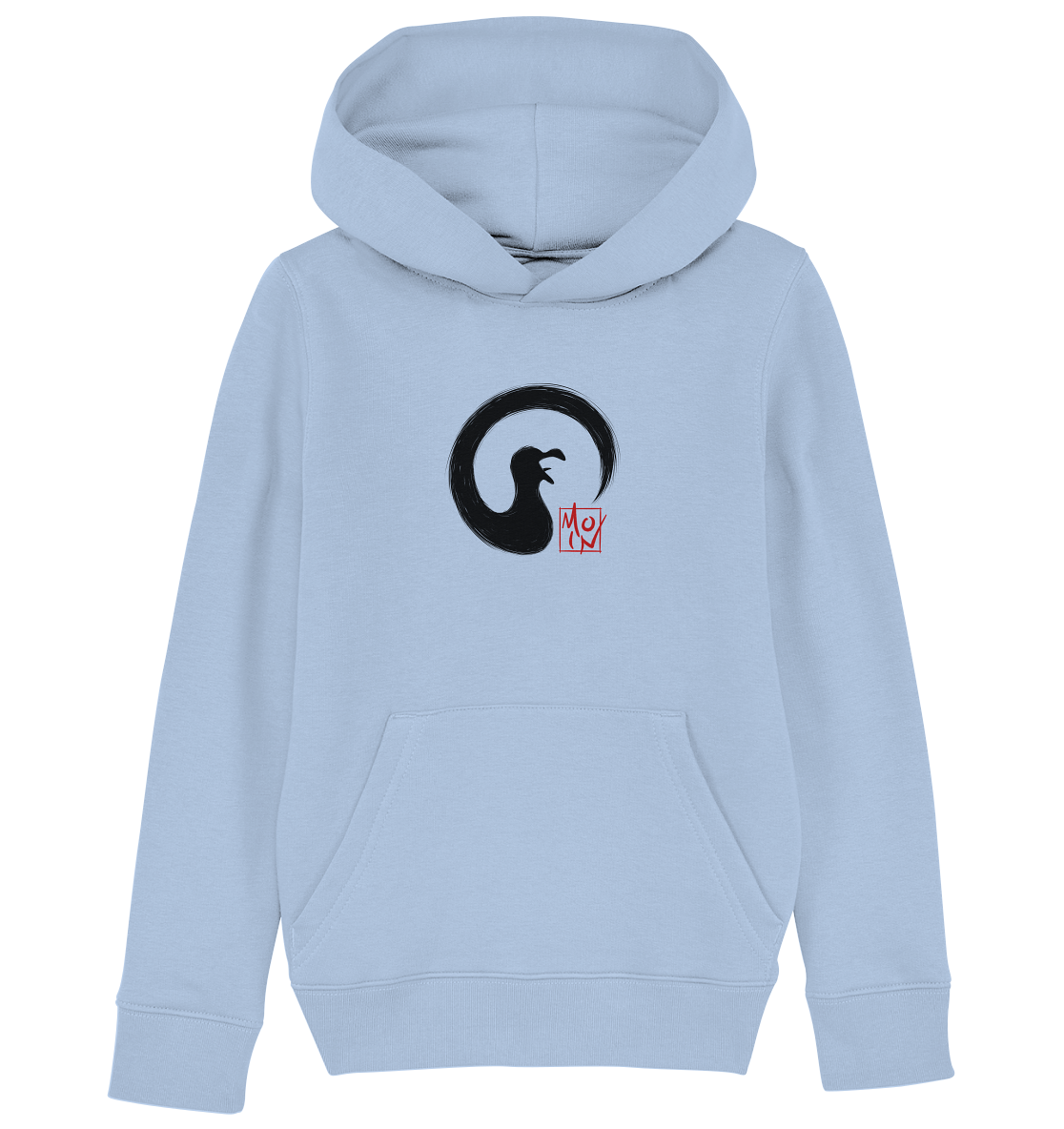 Moin kreischende japanische Enso Möwe - Kids Organic Hoodie