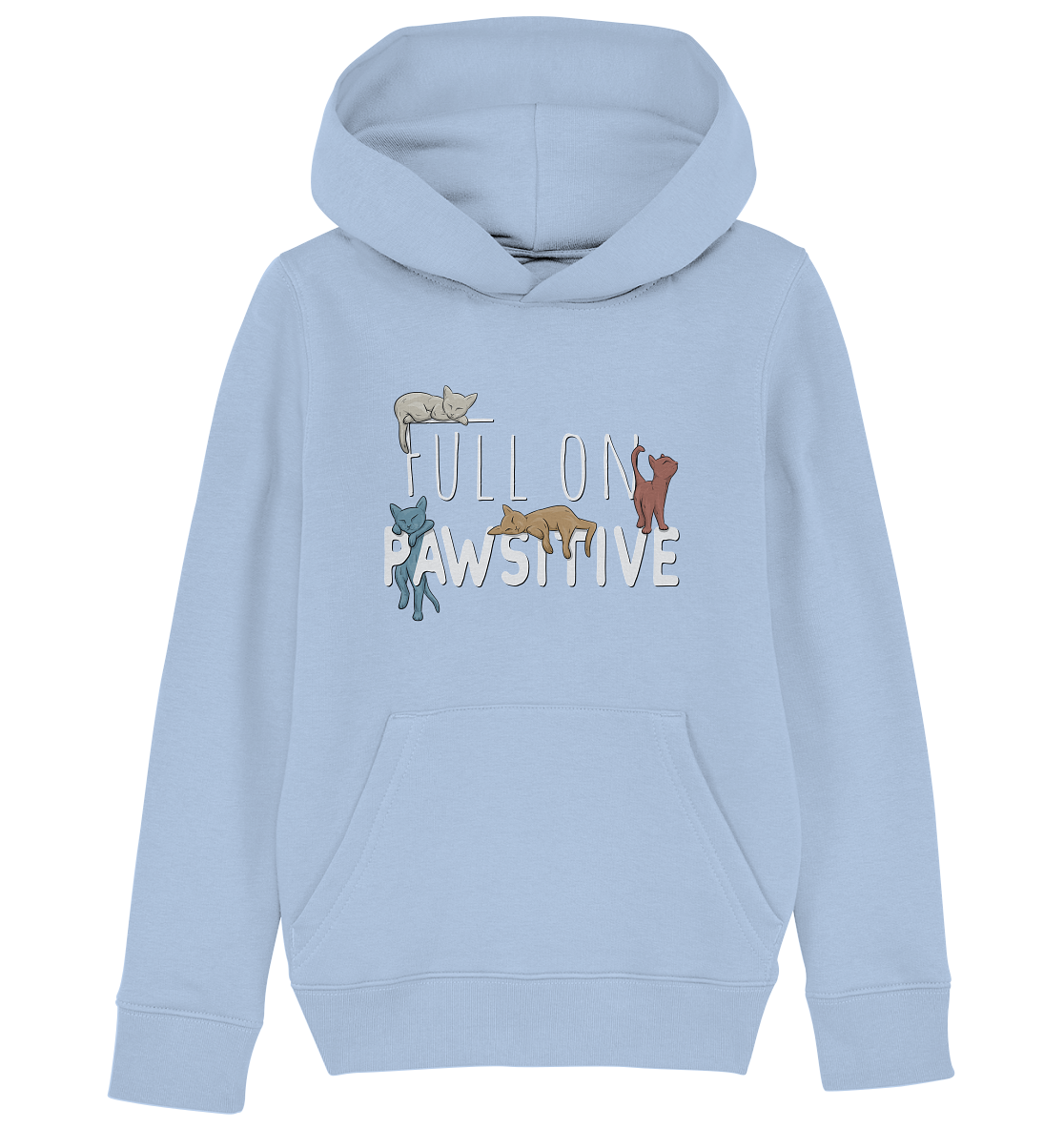 Full On Pawsitive! Gechillte Katzen - Kids Organic Hoodie