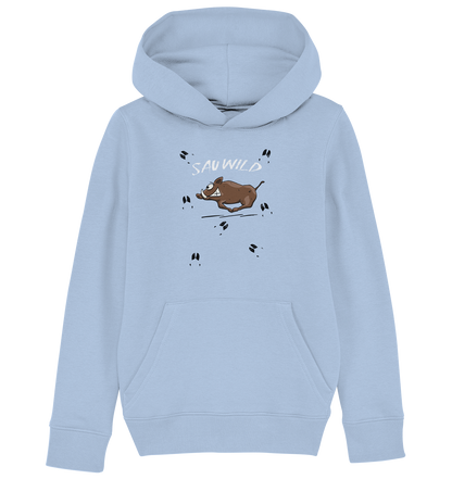 Sauwild wilde Sau | Wildschwein Keiler - Kids Organic Hoodie