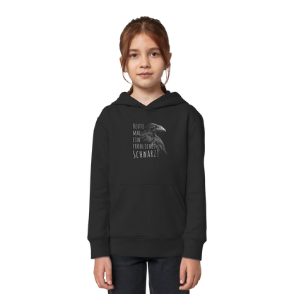fröhlicher schwarzer Rabe - Kids Organic Hoodie