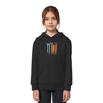 Wild Retro Schriftzug - Kids Organic Hoodie