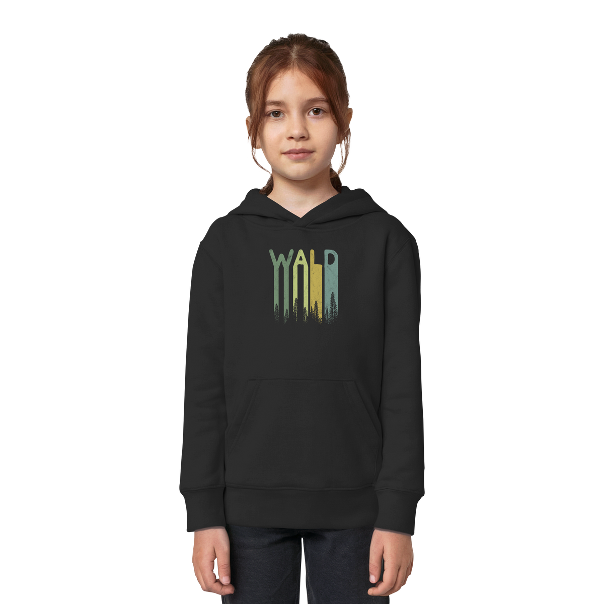 Wald Retro Forst Schriftzug - Kids Organic Hoodie