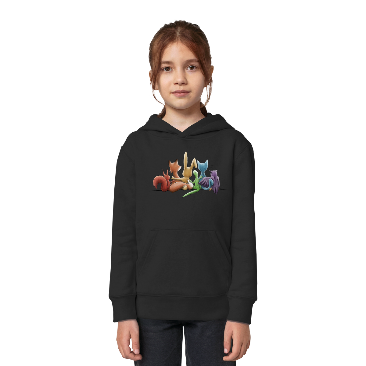 Regenbogen Tiere für Freundschaft, Toleranz und Vielfalt - Kids Organic Hoodie