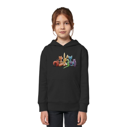 Regenbogen Tiere für Freundschaft, Toleranz und Vielfalt - Kids Organic Hoodie
