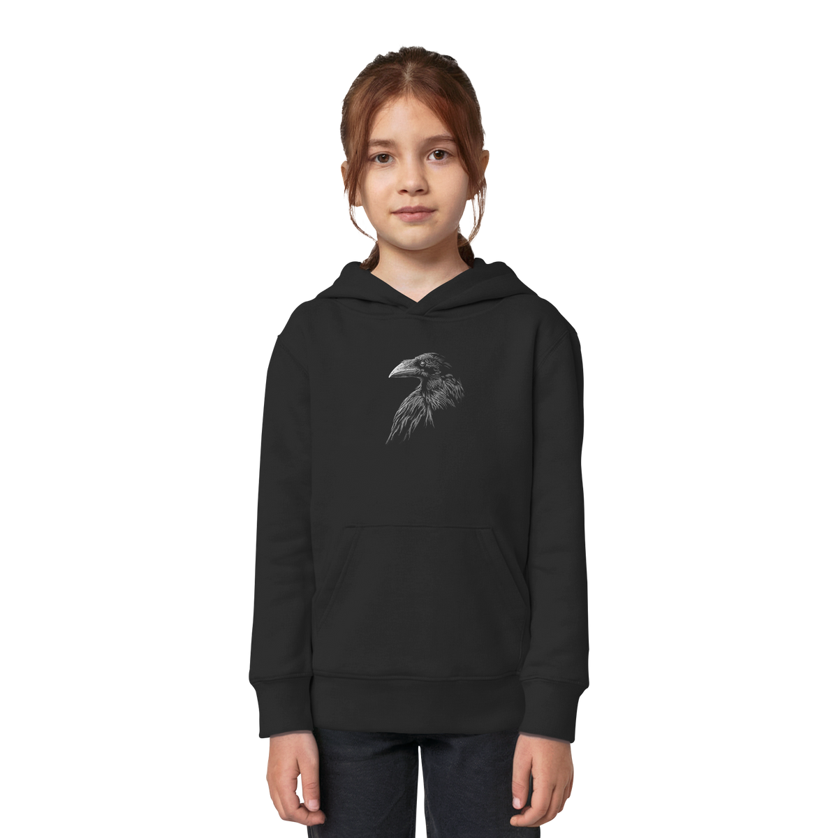 Kritzelkunst Rabe Krähe - Kids Organic Hoodie