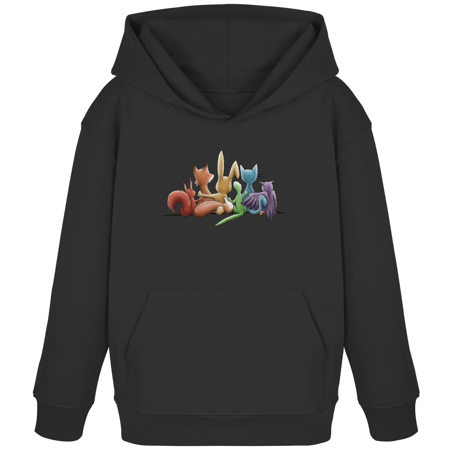 Regenbogen Tiere für Freundschaft, Toleranz und Vielfalt - Kids Organic Hoodie