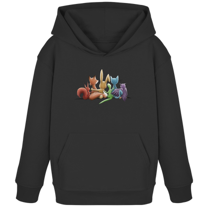 Regenbogen Tiere für Freundschaft, Toleranz und Vielfalt - Kids Organic Hoodie