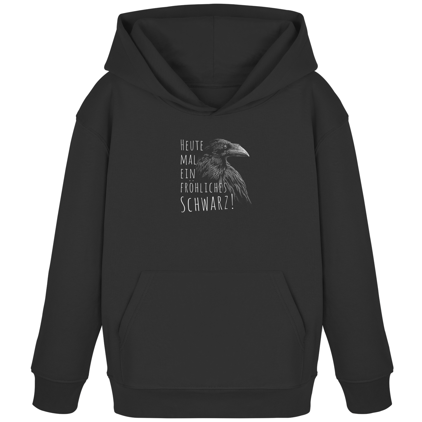 fröhlicher schwarzer Rabe - Kids Organic Hoodie