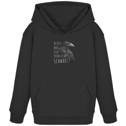 fröhlicher schwarzer Rabe - Kids Organic Hoodie