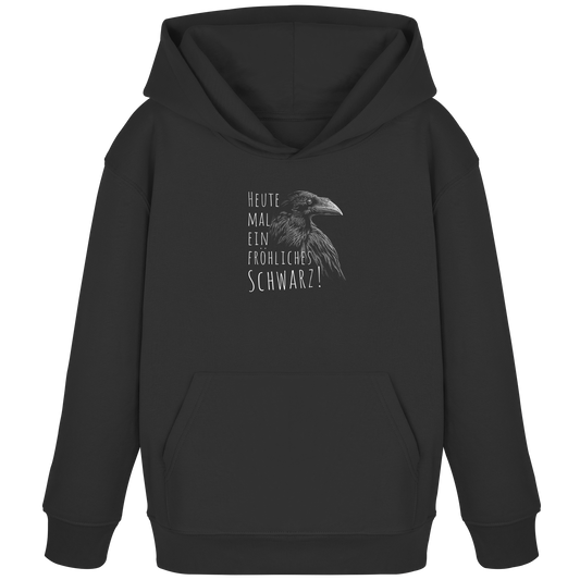 fröhlicher schwarzer Rabe - Kids Organic Hoodie