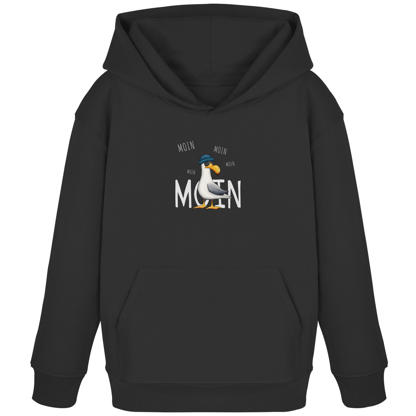 Moin Moin Lässige Hipster Möwe  - Kids Organic Hoodie
