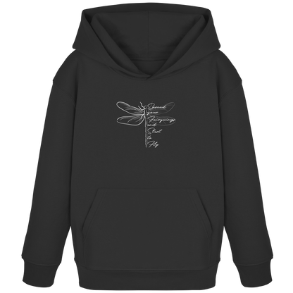 Breite die Flügel aus und flieg los | Libelle - Kids Organic Hoodie