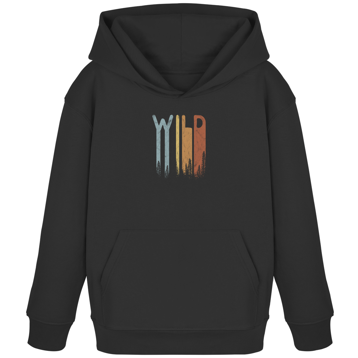 Wild Retro Schriftzug - Kids Organic Hoodie