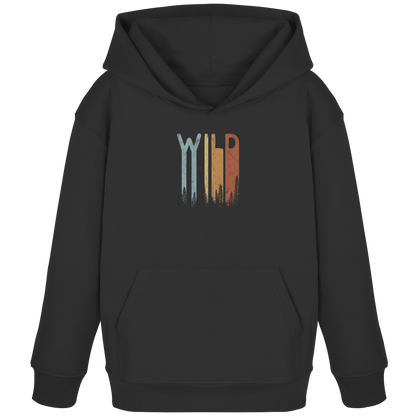 Wild Retro Schriftzug - Kids Organic Hoodie