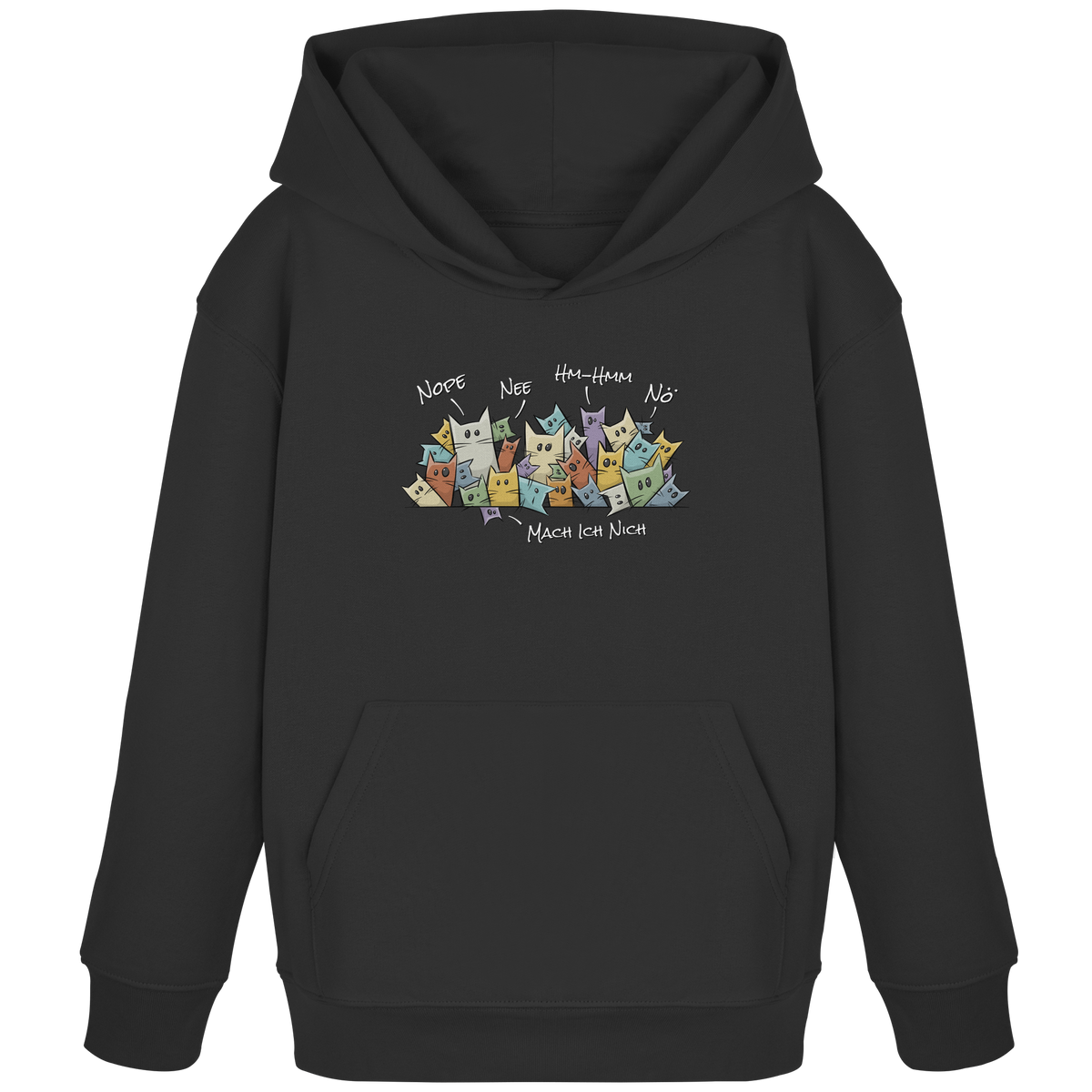 Nope, Nee, Nö Katzen - Kids Organic Hoodie