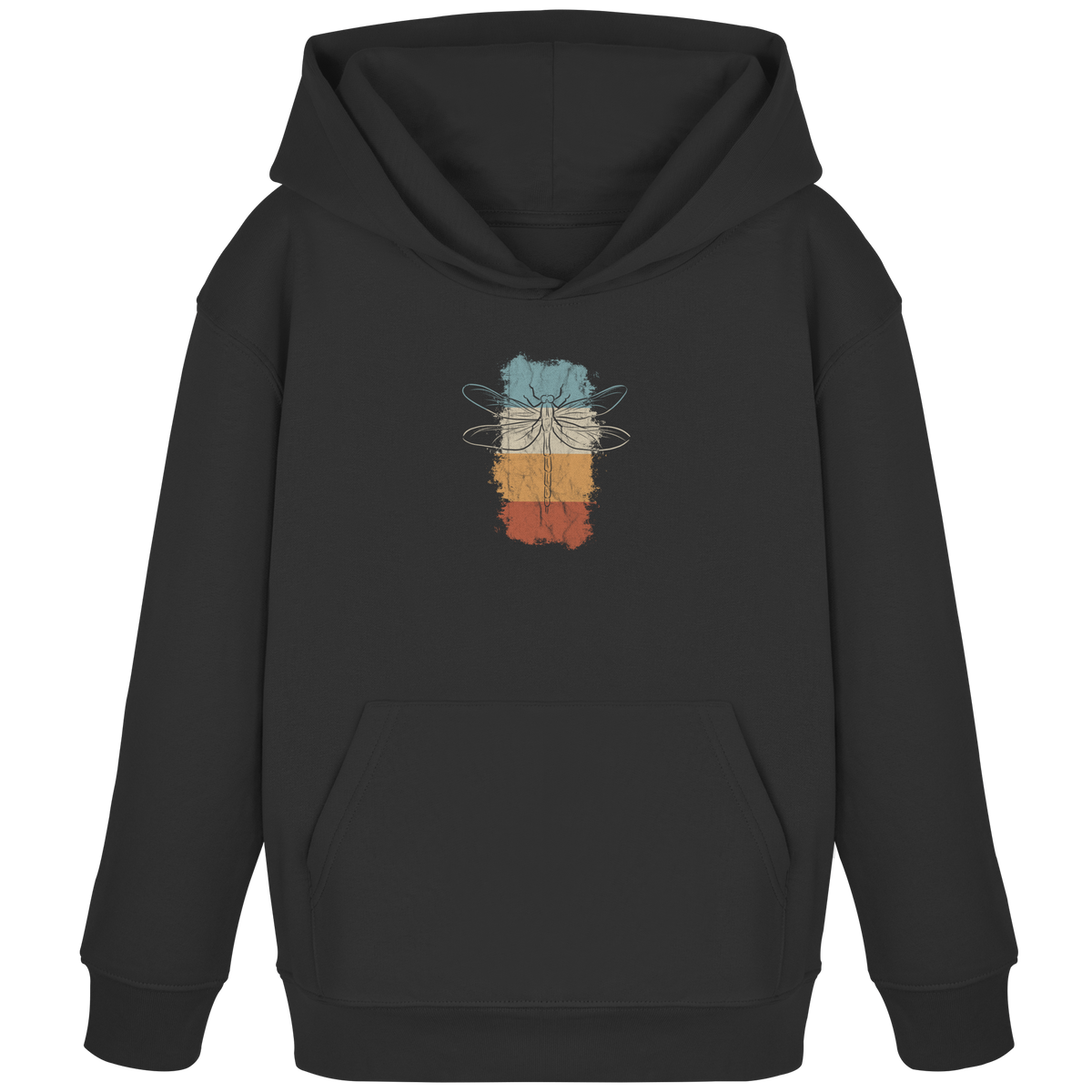 Retro Kunst Libelle | Vintage Dragonfly - Kids Organic Hoodie