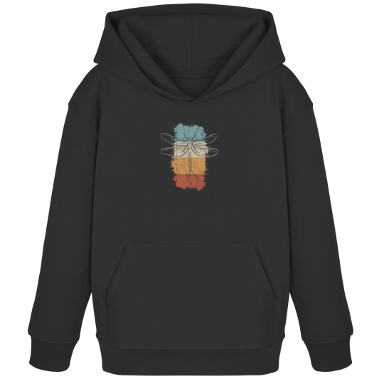 Retro Kunst Libelle | Vintage Dragonfly - Kids Organic Hoodie