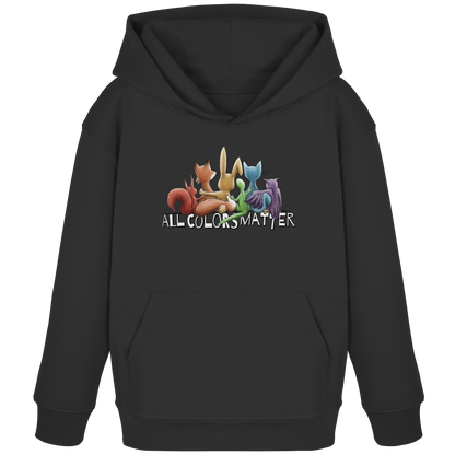 All Colors Matter! Regenbogen Tiere für Vielfalt - Kids Organic Hoodie