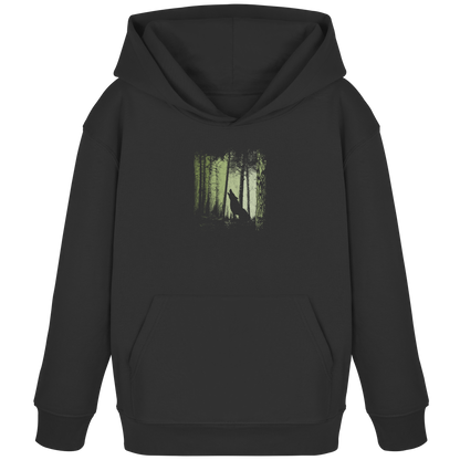 Einsamer Wolf im Zwielicht Wald  - Kids Organic Hoodie