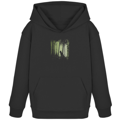 Luchs Wildkatze im Zwielicht Wald - Kids Organic Hoodie